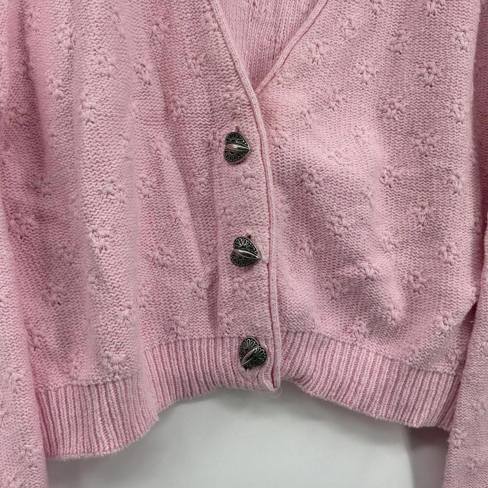 Helium Pink Cropped Knit Sweater Women's Size Small - Picture 2 of 3